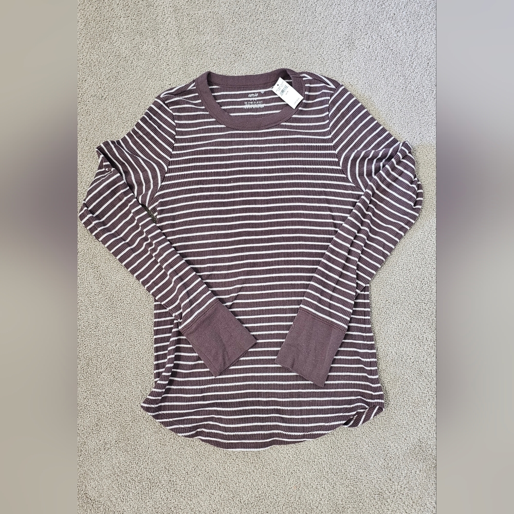 Aerie Waffle Crewneck long sleeve T-shirt
